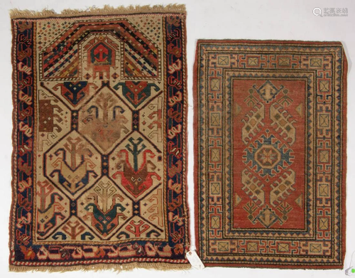 ANTIQUE CAUCASIAN SCATTER RUG