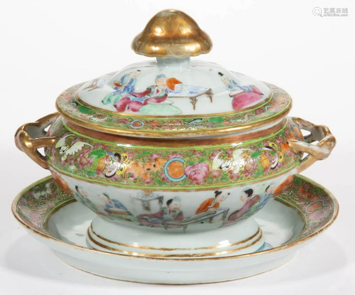 CHINESE EXPORT PORCELAIN FAMILLE ROSE / ROSE MANDARIN SAUCE ...