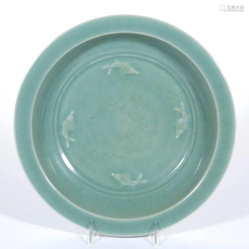 CHINESE LONGQUAN CELADON FISH BOWL / DISH