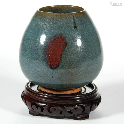 CHINESE JUNYAO "LOTUS BUD" STONEWARE VASE