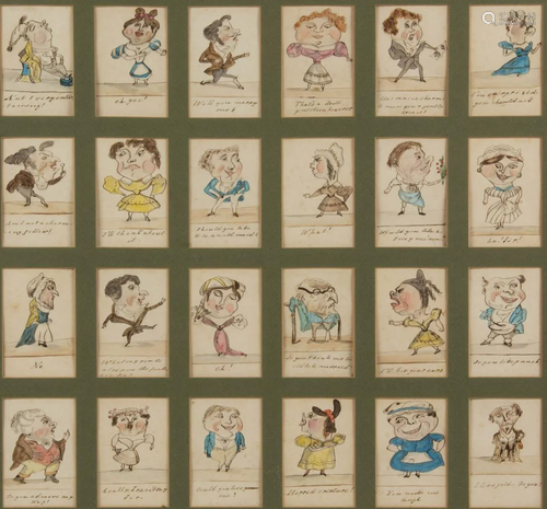 BRITISH SCHOOL (19TH CENTURY) FOLK ART SATIRICAL DRAWINGS