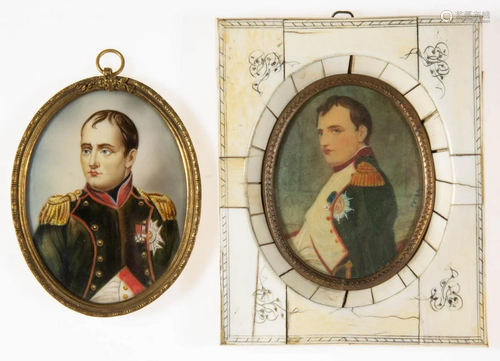 CONTINENTAL SCHOOL (19TH CENTURY) PORTRAIT MINIATURES OF NAP...