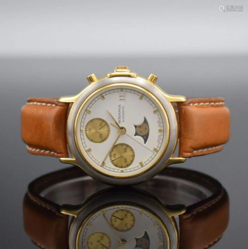RODANIA gents wristwatch with chronograph & moon phase