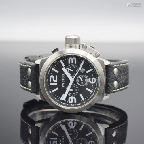 TW STEEL gents wristwatch with chronograph in steel