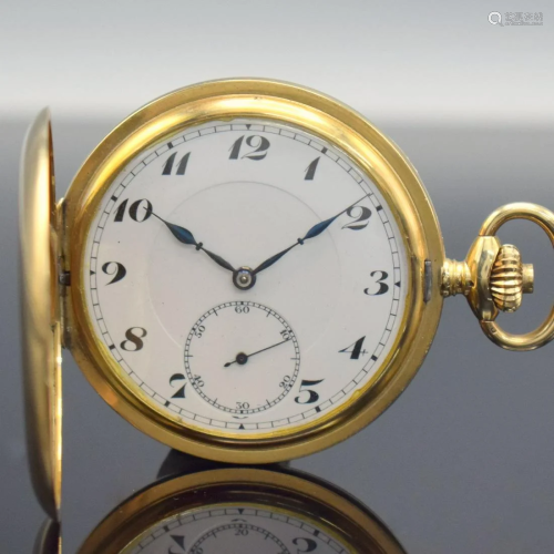 14k yellow gold hunting cased pocket-watch