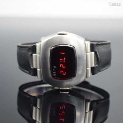 PULSAR early gents wristwatch with LED-display