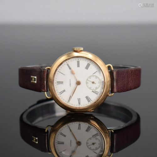 OMEGA early 14k yellow gold manual winding wristwatch