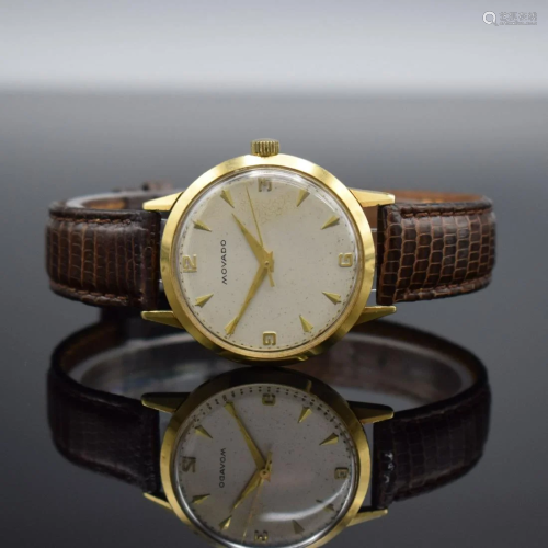 MOVADO 18k yellow gold gents wristwatch with calibre 127
