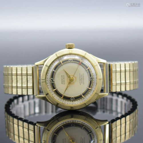 ANKER 14k yellow gold manual wound wristwatch