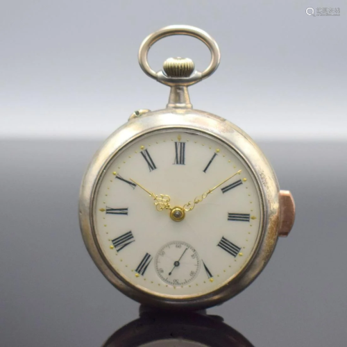 Open face pocket watch with 1/4-hour-repetition