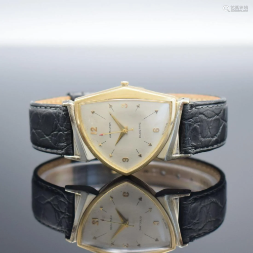 HAMILTON Electric model Ventura rare gilt wristwatch