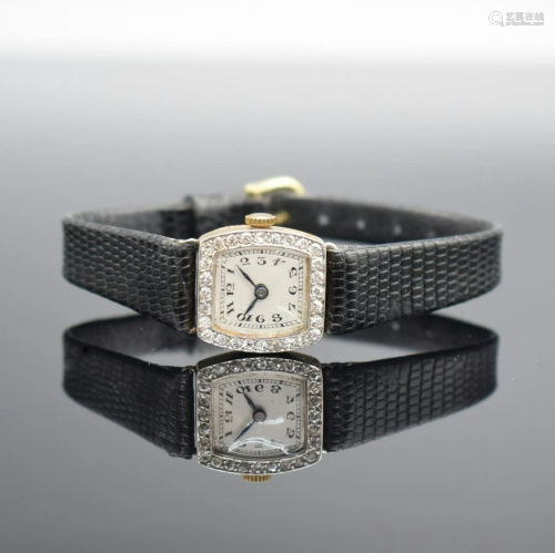 18k pink gold Art Deco ladies wristwatch