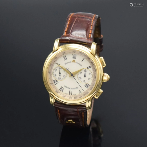 MAURICE LACROIX fine and rare 18k yellow gold chronograph