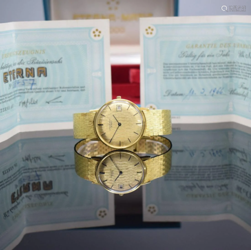 ETERNA-MATIC 3000 nearly mint 18k gold gents wristwatch