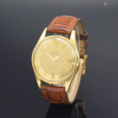 ZENITH Captain chronometer 18k gold gents wristwatch