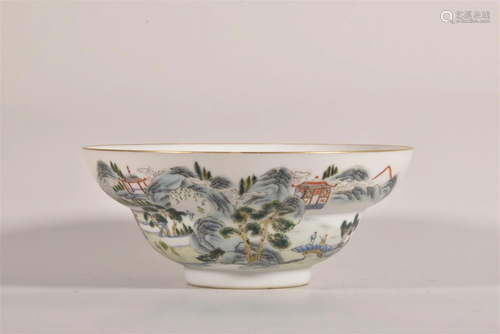 A Chinese Famille-Rose Porcelain Brush Pot