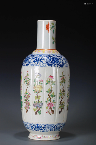 A Chinese Famille-Rose Porcelain Vase