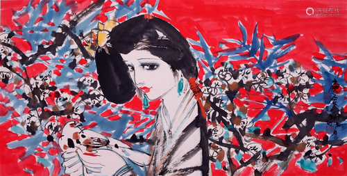 A Chinese Painting on Paper of Lady