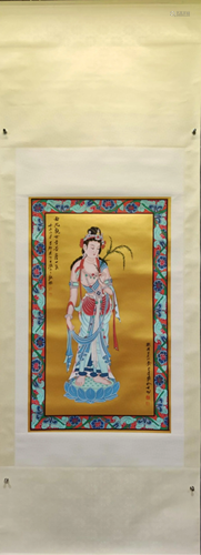 A Chinese Scroll Painting of Buddha