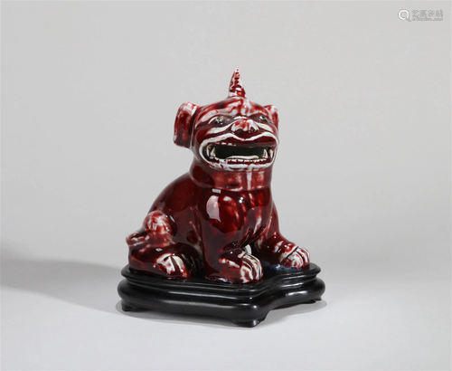 A Chinese Glazed Porcelain Decoration of Foo Dog