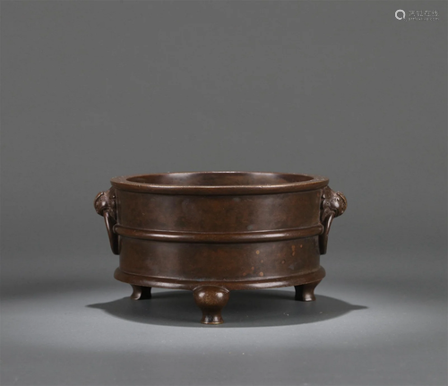 A Chinese Bronze Incense Burner