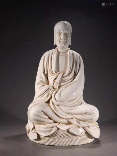 CHINESE WHITE GLAZED BUDDHA