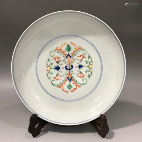CHINESE BLUE AND WHITE PLATE,DAOGUANG MARK
