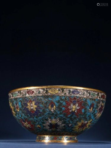 CHINESE CLOISONNE BOWL