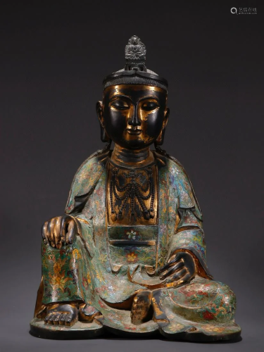 CHINESE CLOISONNE GUANYIN