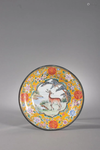 CHINESE CLOISONNE PLATE