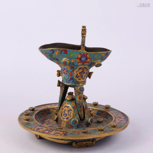 CHINESE CLOISONNE CUP