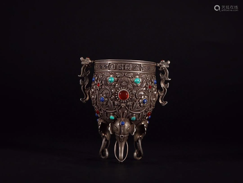 CHINESE SILVER CENSER