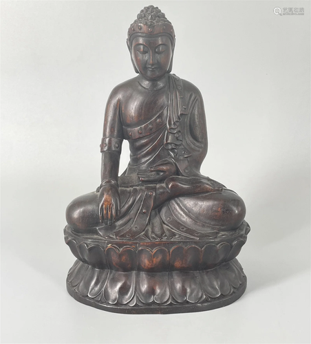 CHINESE ZITAN WOOD BUDDHA