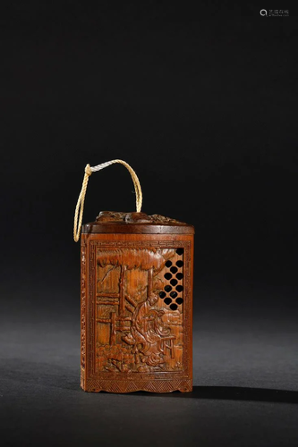 CHINESE BAMBOO CARVED CENSER