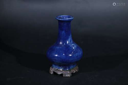 石灣藍釉瓶