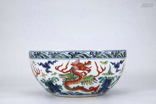 Famille Verte Porcelain Fortunate Beast Bowl, China