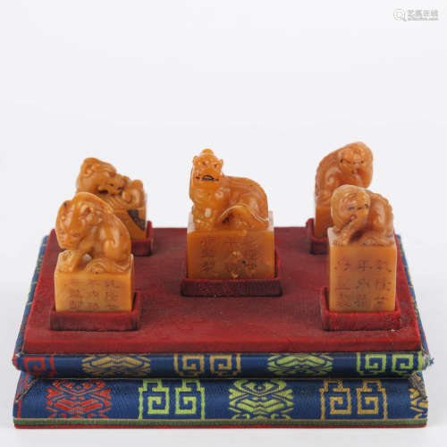 Set of Tianhuang Stone Beast Seals