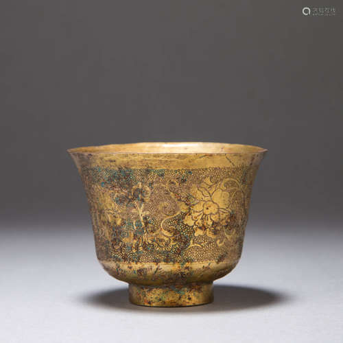 Gilt-Bronze Flower Cup