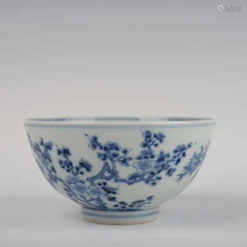 Blue and White Bamboo&Pine Bowl