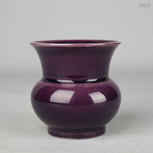 Purple Glaze Zhadou Vessel