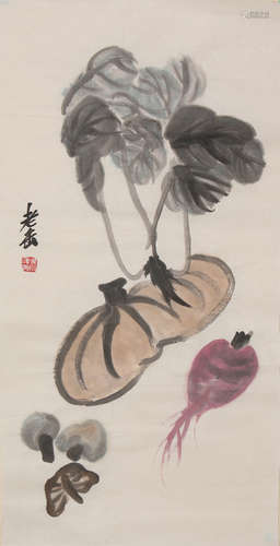 Chinese Objects Painting on Paper, Wu Changshuo Mark