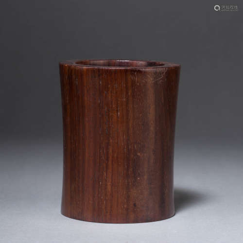 Carved Sandalwood Brush Pot