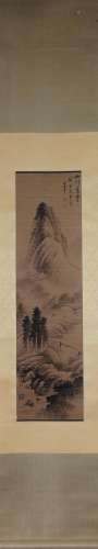 Chinese Landscape Painting Scroll, Dong Qichang Mark