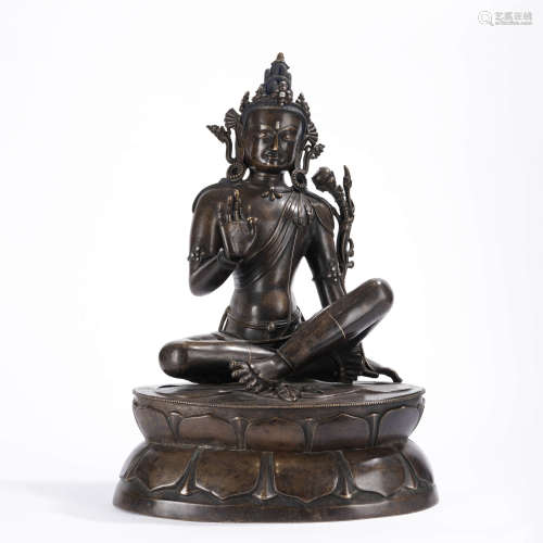 Nepal Style, Copper Alloy Figure of Guanyin