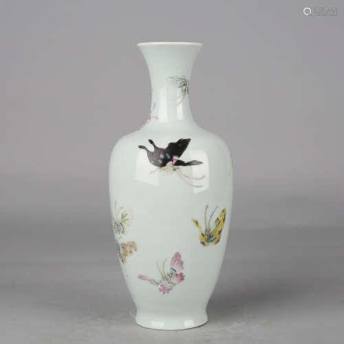 Famille Rose Butterfly Vase
