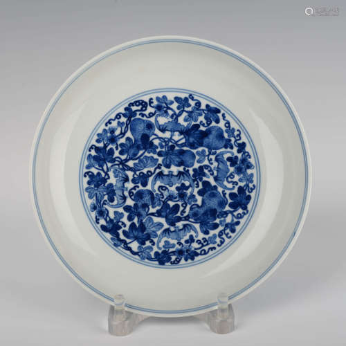 Blue and White Double-Gourd Plate