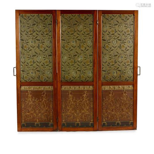 ENGLISH AESTHETIC MOVEMENT THREE-FOLD DRAUGHT SCREEN, CIRCA ...