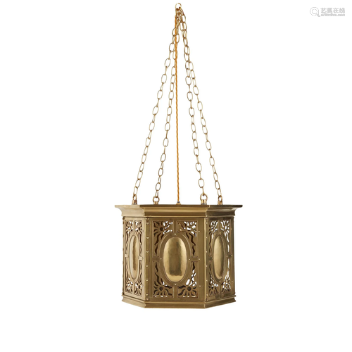 ENGLISH ARTS & CRAFTS HANGING LIGHT, CIRCA 1910