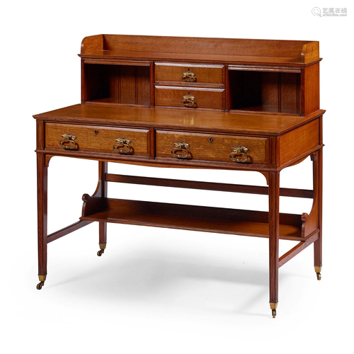 ENGLISH ARTS & CRAFTS DESK, CIRCA 1880