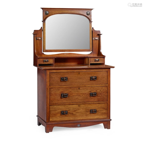 HARRIS LEBUS, LONDON ARTS & CRAFTS THREE-PIECE BEDROOM S...